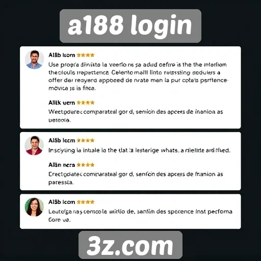Feedback dos usuários sobre a experiência no A188 login